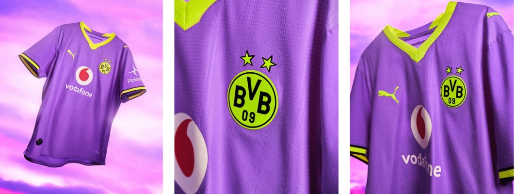 Borussia Dortmund har presenterat en lila tröja Borussia Dortmund har presenterat en lila tröja