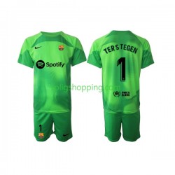 Fotbollströja FC Barcelona Ter Stegen 1 Målvakt Barn Hemmaställ 2022-2023 Kort ärm