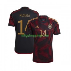 Fotbollströja Tyskland Musiala 14 Män Bortaställ World Cup 2022 Kort ärm