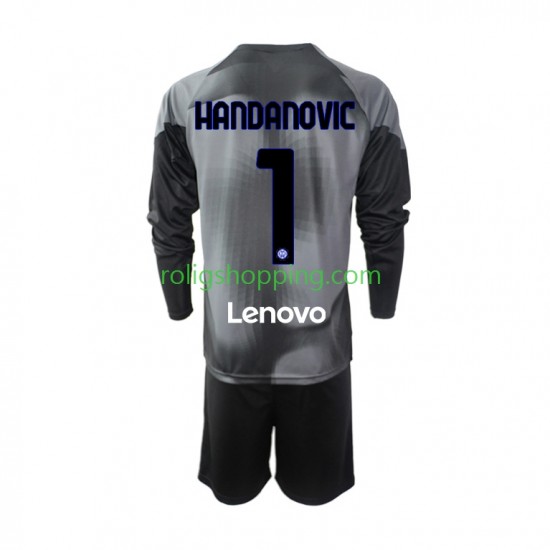 Fotbollströja Inter Milan Samir Handanovic 1 Målvakt Barn Hemmaställ 2022-2023 Lång ärm