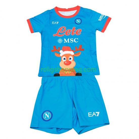 Fotbollströja SSC Napoli Xmas Barn Hemmaställ 2022-2023 Kort ärm