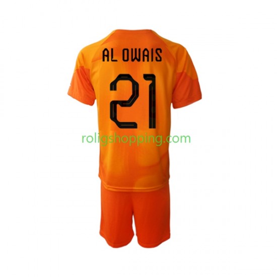 Fotbollströja Saudiarabien Mohammed Al-Owais 21 Målvakt Barn Bortaställ World Cup 2022 Kort ärm
