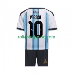 Fotbollströja Argentina Lionel Messi 10 Barn Hemmaställ World Cup 2026 Kort ärm