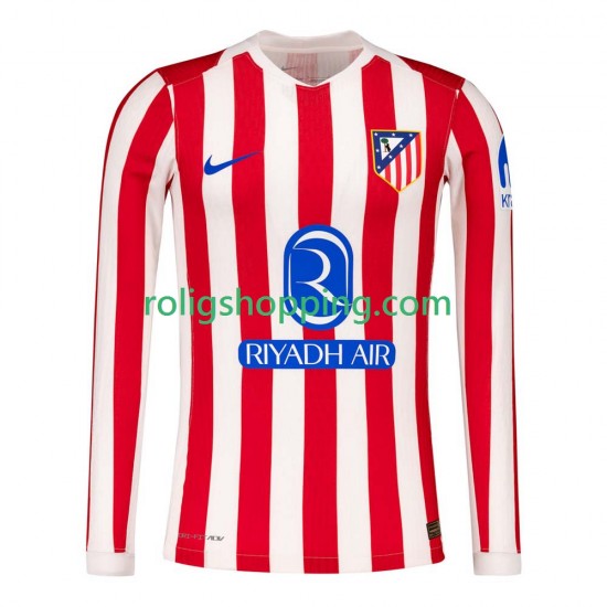 Fotbollströja Atlético Madrid Män Hemmaställ 2025-2026 Lång ärm