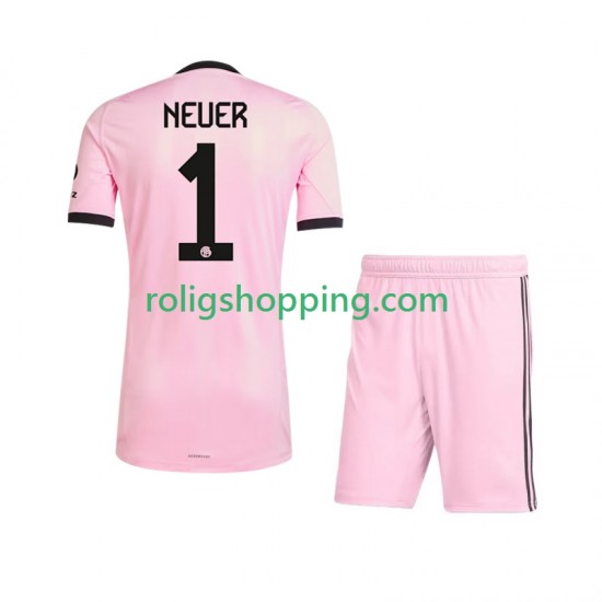Fotbollströja FC Bayern München Manuel Neuer 1 UCL Målvakt Barn Tredjeställ 2025-2026 Kort ärm