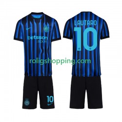 Fotbollströja Inter Milan Lautaro Martinez 10 Barn Hemmaställ 2025-2026 Kort ärm