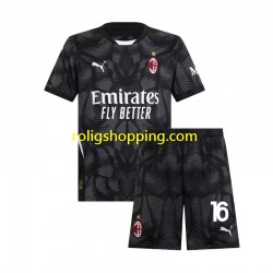 Fotbollströja AC Milan Mike Maignan 16 Målvakt Barn Hemmaställ 2024-2025 Kort ärm