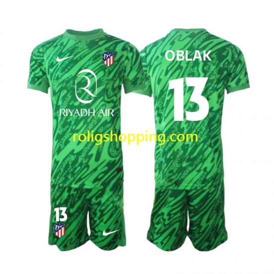Fotbollströja Atlético Madrid Jan Oblak 13 Målvakt Barn Bortaställ 2024-2025 Kort ärm