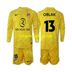 Fotbollströja Atlético Madrid Jan Oblak 13 Målvakt Barn Tredjeställ 2024-2025 Lång ärm