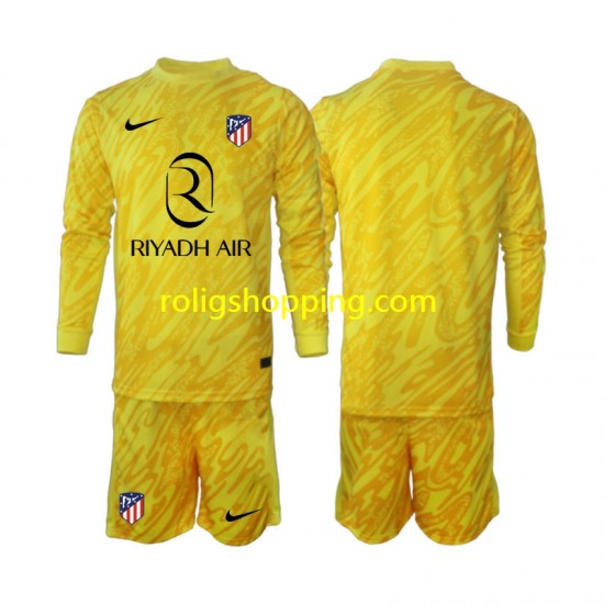 Fotbollströja Atlético Madrid Målvakt Barn Tredjeställ 2024-2025 Lång ärm