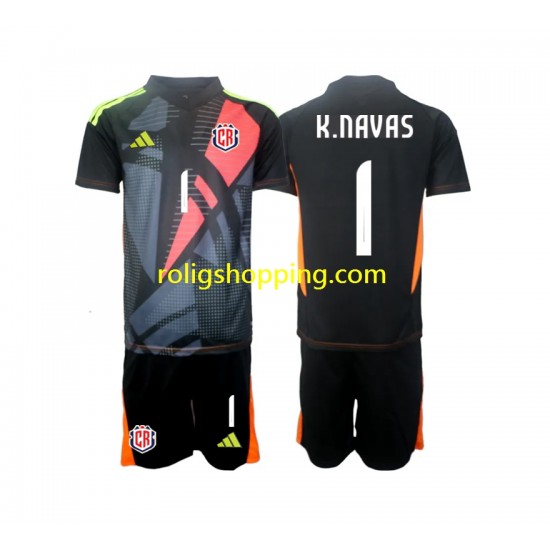 Fotbollströja Costa Rica Keylor Navas 1 Målvakt Barn Tredjeställ 2024 Kort ärm