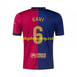 Fotbollströja FC Barcelona GAVI 6 Män Hemmaställ 2024-2025 Kort ärm