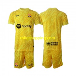 Fotbollströja FC Barcelona Målvakt Barn Bortaställ 2024-2025 Kort ärm