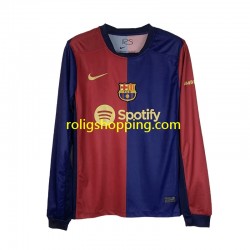 Fotbollströja FC Barcelona Män Hemmaställ 2024-2025 Lång ärm