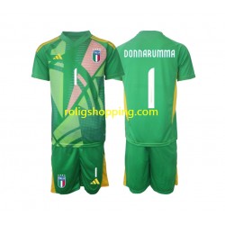 Fotbollströja Italien Donnarumma 1 Målvakt Barn Bortaställ Euro 2024 Kort ärm