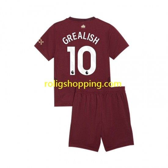 Fotbollströja Manchester City Jack Grealish 10 Barn Tredjeställ 2024-2025 Kort ärm