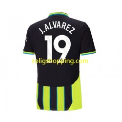 Fotbollströja Manchester City Julian Alvarez 19 Män Bortaställ 2024-2025 Kort ärm