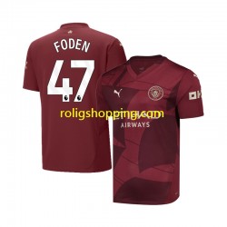Fotbollströja Manchester City Phil Foden 47 Män Tredjeställ 2024-2025 Kort ärm