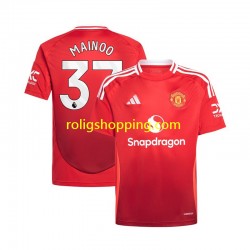 Fotbollströja Manchester United Kobbie Mainoo 37 Män Hemmaställ 2024-2025 Kort ärm