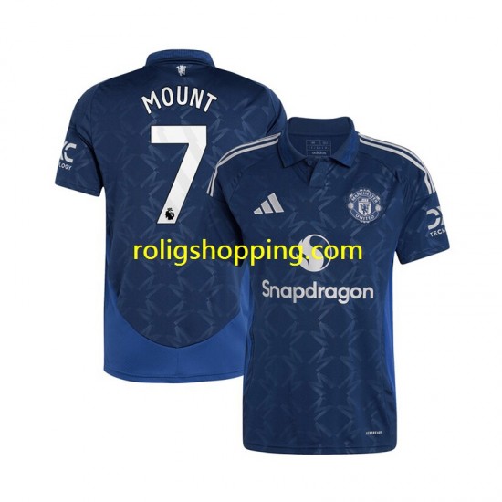 Fotbollströja Manchester United Mason Mount 7 Män Bortaställ 2024-2025 Kort ärm