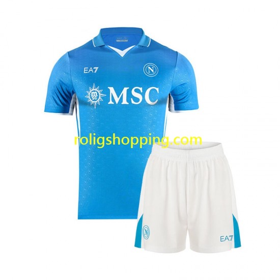 Fotbollströja SSC Napoli Barn Hemmaställ 2024-2025 Kort ärm