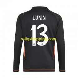 Fotbollströja Real Madrid Andriy Lunin 13 Målvakt Män Bortaställ 2024-2025 Lång ärm