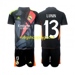 Fotbollströja Real Madrid Andriy Lunin 13 Målvakt Barn Bortaställ 2024-2025 Kort ärm