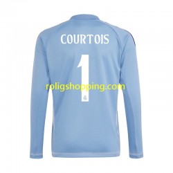 Fotbollströja Real Madrid Thibaut Courtois 1 Målvakt Män Hemmaställ 2024-2025 Lång ärm