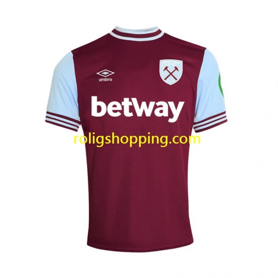Fotbollströja West Ham United Män Hemmaställ 2024-2025 Kort ärm