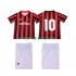 Fotbollströja AC Milan 10 1990 1991 Retro Barn Hemmaställ Kort ärm