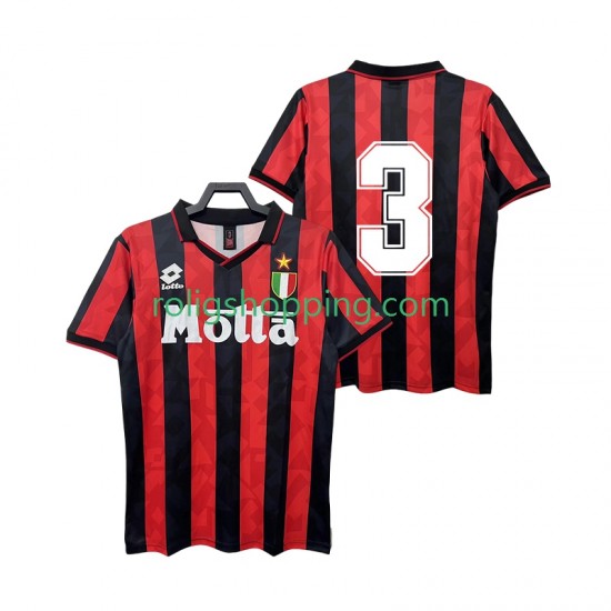 Fotbollströja AC Milan 3 1993 Retro Män Hemmaställ 1994 Kort ärm