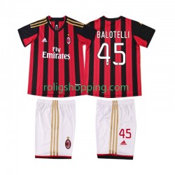 Fotbollströja AC Milan BALOTELL 45 2013 2014 Retro Barn Hemmaställ Kort ärm