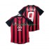 Fotbollströja AC Milan INZAGHI 9 2002 2003 Retro Män Hemmaställ Kort ärm