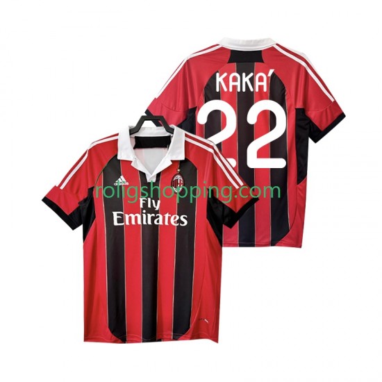 Fotbollströja AC Milan KAKA 22 2012 2013 Retro Män Hemmaställ Kort ärm