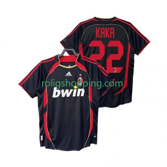 Fotbollströja AC Milan KAKA 22 2007 Retro Män Tredjeställ 2006 Kort ärm