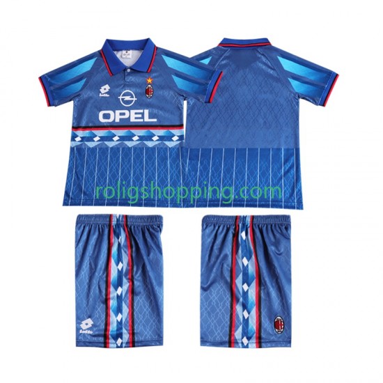 Fotbollströja AC Milan 1995 1996 Retro Barn Bortaställ Kort ärm