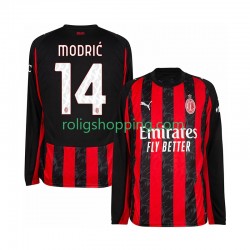 Fotbollströja AC Milan Modrić Luca 14 Män Hemmaställ 2025-2026 Lång ärm
