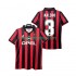 Fotbollströja AC Milan MALDINI 3 1995 1996 Retro Män Hemmaställ Kort ärm