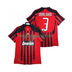 Fotbollströja AC Milan MALDINI 3 2007 Retro Män Hemmaställ 2008 Kort ärm