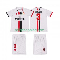 Fotbollströja AC Milan MALDINI 3 1996 1997 Retro Barn Bortaställ Kort ärm