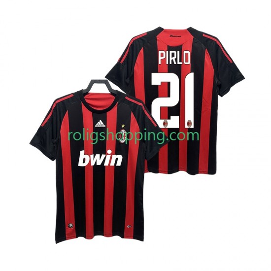 Fotbollströja AC Milan RIRLO 21 2009 Retro Män Hemmaställ 2008 Kort ärm