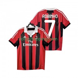 Fotbollströja AC Milan ROBINHO 7 2012 2013 Retro Män Hemmaställ Kort ärm