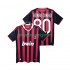 Fotbollströja AC Milan RONALDINHO 80 2009 Retro Män Hemmaställ 2010 Kort ärm