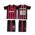 Fotbollströja AC Milan RONALDINHO 80 2009 Retro Barn Hemmaställ 2008 Kort ärm