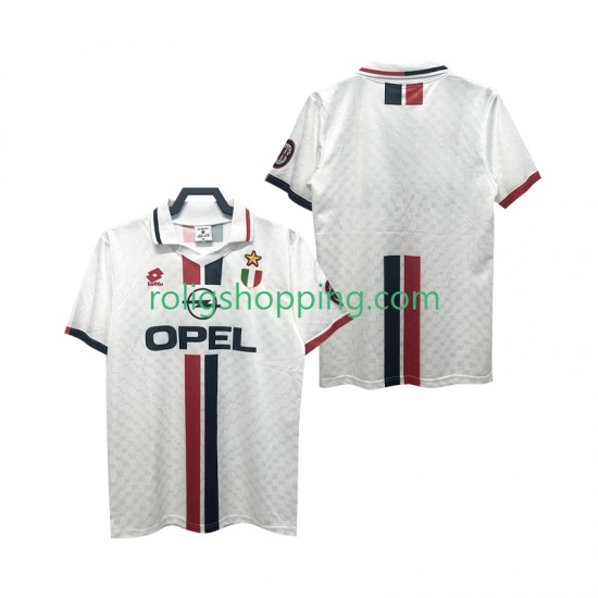 Fotbollströja AC Milan 1996 1997 Retro Män Bortaställ Kort ärm