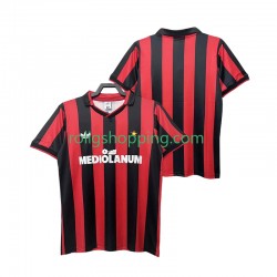 Fotbollströja AC Milan 1990 1991 Retro Män Hemmaställ Kort ärm