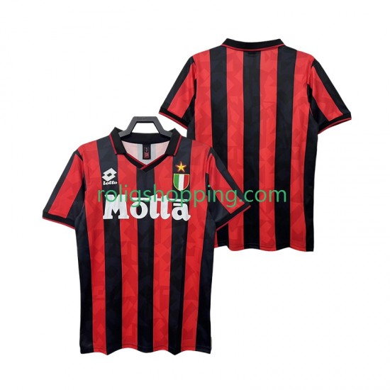Fotbollströja AC Milan 1993 Retro Män Hemmaställ 1994 Kort ärm