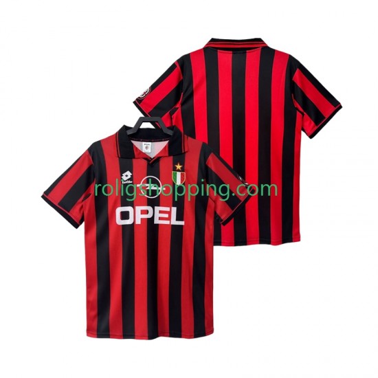 Fotbollströja AC Milan 1996 1997 Retro Män Hemmaställ Kort ärm