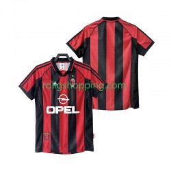Fotbollströja AC Milan 1998 Retro Män Hemmaställ 1999 Kort ärm