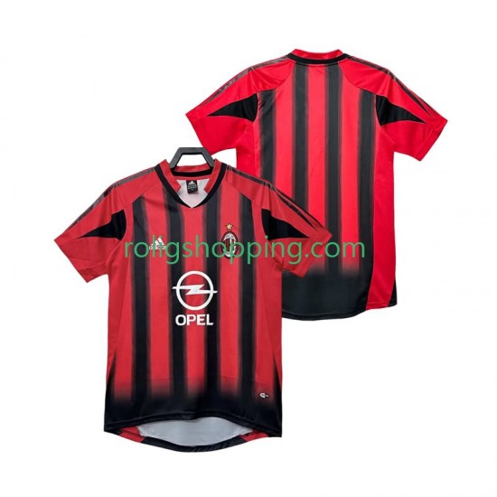 Fotbollströja AC Milan 2005 Retro Män Hemmaställ 2004 Kort ärm